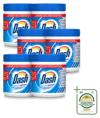 Produktbild von 6 x Dash Diamond Bright Vlekverwijderaar-Pulver für weiße Wäsche 500 g - Vorratspackung - 6 Stücke