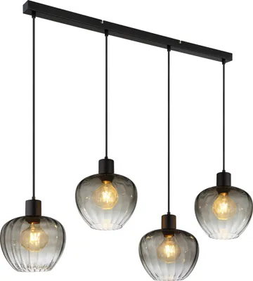 Produktbild von NOWA Hängeleuchte Metall schwarz matt, 4x E27