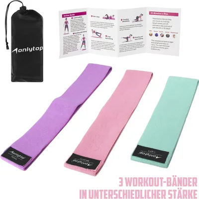 Produktbild von Fitnessbänder 3er Set Expander Sportband Gymnastikband Widerstandsschlaufenband