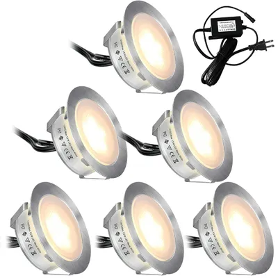 Obrázek produktu pro AIORBER IP67 LED vestavné bodové svítidlo 12V mini spot, vodotěsné, vnitřní a venkovní, nerezová ocel, schody terasa koupelna, úsporné, teplá bílá