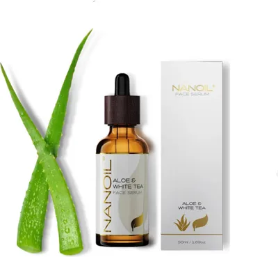 Produktbild von Gesichtsserum mit Aloe Vera & Weißem Tee Nanoil Aloe & White Tea Face Serum 50ml