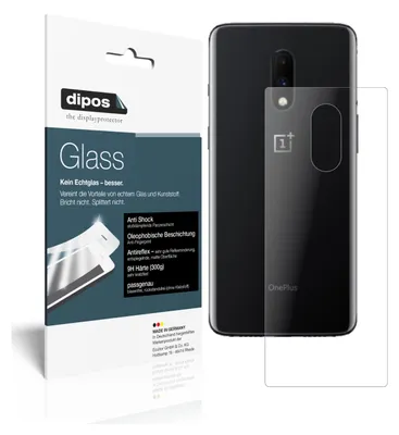 Produktbild von 2x Schutzfolie für OnePlus 7 Rückseite matt - Anti-Shock 9H Folie dipos Glass Kunststoffglas