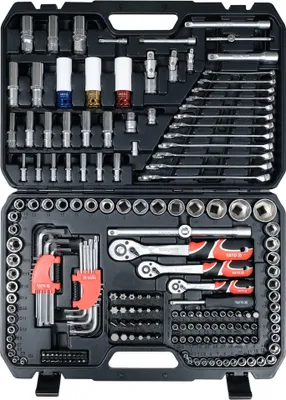 Produktbild von YATO Gola Satz 1/2", 3/8", 1/4" + Zubehör 198 Stück YT-38850