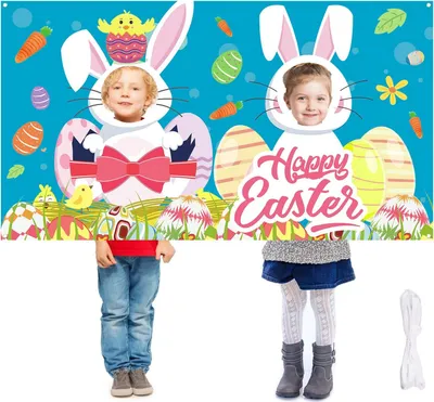 Produktbild von Fotowand Osterhasenbanner 75x139cm