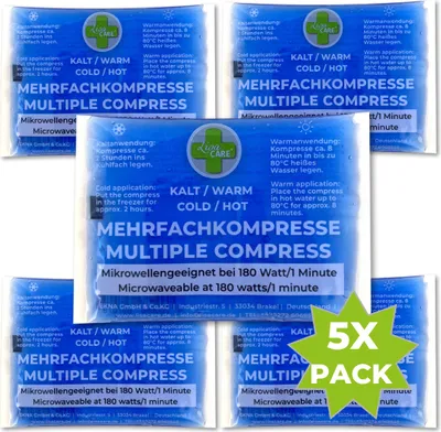 Produktbild von LisaCare Wärm- & Kühl Pads - 5x kleine Wärme Gelkissen - 12x8,5cm Mini Kühlpads - Kühlpack Kinder - Kühlkompressen