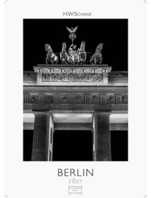 Obrázok produktu pre Kalendár Berlín čiernobiely 2027 – nástenný kalendár | Fotokalendár Nemecko 59 x 42 cm, veľký formát – elegantná čiernobiela tlač s pôsobivými motívmi Berlína