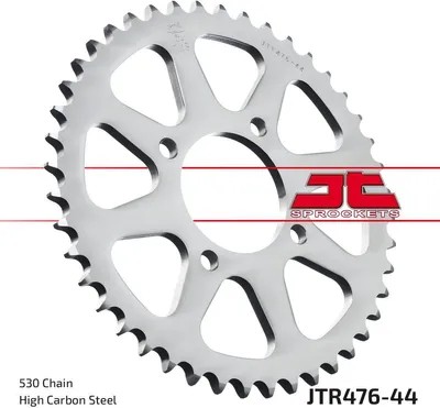 Obrázek produktu pro Ozubené kolo 44 zubů rozteč 530 typ JTR476 SILVER pro Kawasaki KH 400 / Z 250 400 440 500