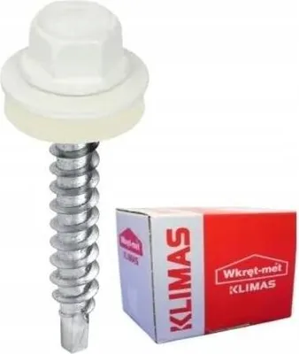 Obrázek produktu pro KLIMAS WSS samořezné šrouby do plechu RAL 9010 čistě bílé 5,5 x 38 mm 200 ks.