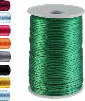 Produktbild von 90m Satinschnur 2mm Satinkordel Schmuck-Kordel -Schnur Kumihimo Bänder
