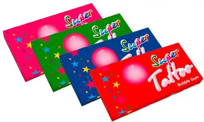 Produktbild von Tise Super Tattoo Bubble Gum Mix Karneval Wurfmaterial 200 Stück