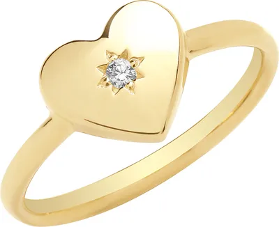Produktbild von Süßer 9 Karat (375) Gold Herz Damen - Ring, 57 (18.1); TRS35210RSP