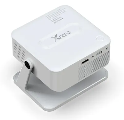 Image de Projecteur Android - LCD LED HD - Android 11 - Résolution 1280x720 - Luminosité 120 ANSI - Image de 40 à 120 pouces (environ 100 à 305 cm) - Wi-Fi, Bluetooth, HDMI, USB - Projecteur portable pour home cinéma - Blanc