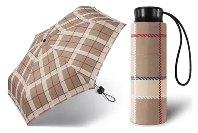 Produktbild von Happy Rain Ultra Mini Kleiner Taschenschirm Kariert