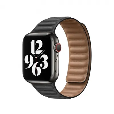 Produktbild von Uhrband Apple Watch Apple MY9C2ZM/A            40 mm Haut Schwarz