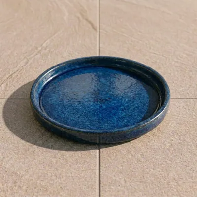 Zdjęcie produktu dla Podstawka pod doniczkę ceramiczna Provencelia Niebieski, Ø24 cm x H5 cm, mrozoodporna