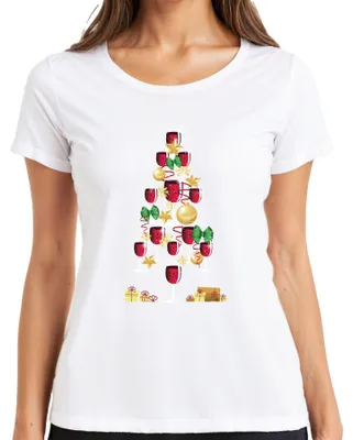 Zdjęcie produktu dla Wine Vintner Wine Lover - Christmas Gift Świąteczna koszulka damska, biały, 3XL