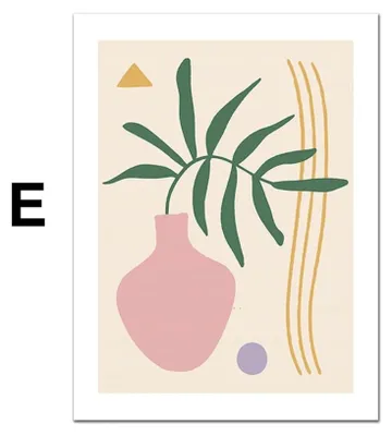 Produktbild von Poster Matisse Blumen Abstrakt | Bilder Wohnzimmer | Wandbilder Schlafzimmer | Deko Print ohne Rahmen | Bilder Matisse Beige · Motiv E · 13 × 18 cm