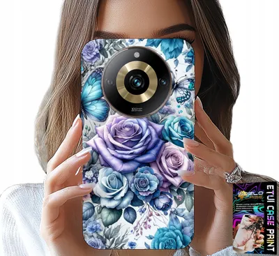 Zdjęcie produktu dla Etui Do Realme 11 Pro+ 5G - Kwieciste Wzory Różekwiatki Case + Folia