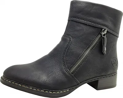 Produktbild von Rieker Damen elegante Stiefelette Reißverschluss Boots Ziernaht 73460, Größe:39 EU, Farbe:Schwarz