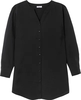 Produktbild von sheego Damen Große Größen Longbluse mit Raffung am Rückenteil Businessmode feminin -