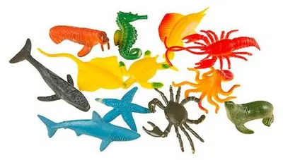 Immagine prodotto di Animali dell'oceano Beco | Set da 12 | Colori Assortiti