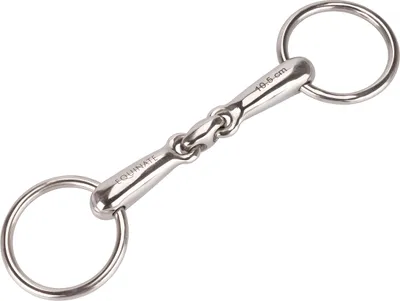 Obrázok produktu pre Equinate Pony Snaffle na vodu Nerezová oceľ 16mm dvojitá zlomená 11,5cm