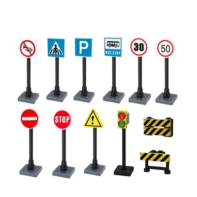 Produktbild von Verkehrsschilder aus Kunststoff - 12 Stück