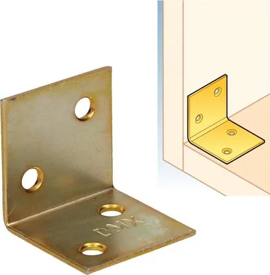 Obrázek produktu pro Úhelník široký KS 2, 40x40x40 zinkovaný plech / balení 1 ks