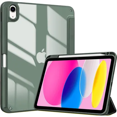 Produktbild von ProCase Hülle für iPad (A16) 11" Generation 2025 / iPad 10 Generation 10,9" 2022 Schutzhülle mit Stifthalter Stoßfeste Smart Case Cover Auto Schlafen/Wachen -Olivegrün