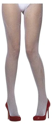 Produktbild von Smiffys Feinmaschige Netzstrumpfhose Weiß für Karneval und Halloween