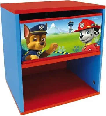 Produktbild von Nachttisch, PAT PATROUILLE, Kinder, 33 x 30 x 36 cm, MDF Lackiert und Intissé, Nachbildung Druck