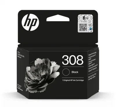 Produktbild von HP 308 Schwarz Original Druckerpatrone, Standardertrag, Schwarz, Tinte auf Pigmentbasis, 1 Stück(e), 160 Seiten, Einzelpackung