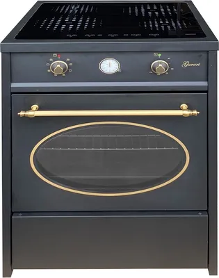 Produktbild von GURARI Induktions-Standherd GCH E 612 BL r, Retro Induktions Standherd 60 cm/ Retro Range Coocker / 60 L /Schwarz