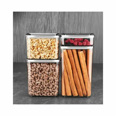Obrázok produktu pre Vákuové skladovacie nádoby VIP AHMET: Štýlová štartovacia súprava 20 nádob pre dokonalé usporiadanie skladovania 600ML-2900ML sivá