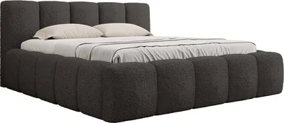 Produktbild von MIRJAN24 Polsterbett Kevson Boucle, Doppelbett mit Bettkasten, Schlafzimmer, Ehebett (Farbe: Abriamo 08, Größe: 180x200 cm)