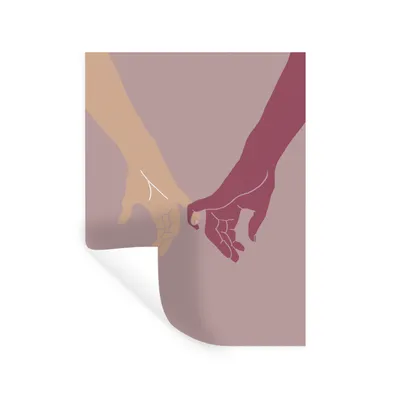 Produktbild von MuchoWow® Wandtattoo Wandsticker Wandaufkleber Hände - Farben - Abstrakt - Kunst 30x40 cm Selbstklebend und Repositionierbar - Sticker - Dekorfolie
