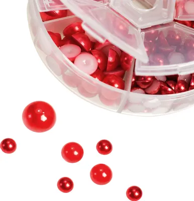 Strasssteine Cabochons Kunststoff rot