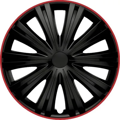 Produktbild von AUTO-STYLE Radzierblenden Set Radzierblenden Giga R 16-Zoll schwarz/rot