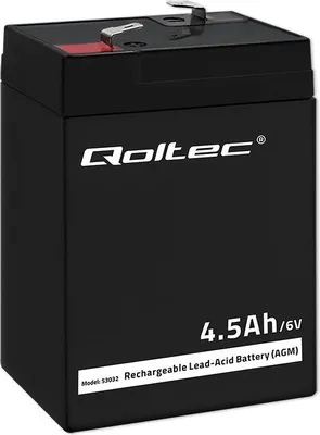 Immagine prodotto di Batteria Qoltec AGM 6V | 4,5Ah