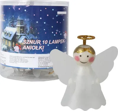 Zdjęcie produktu dla Lampki choinkowe 10 led aniołki na sznurze