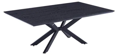 Produktbild von HOME DELUXE Esstisch Eckig AVENCIA inkl. Sternfuß - Dark Oak 200 x 120 cm |Küchentisch, Esszimmer, Esszimmertisch