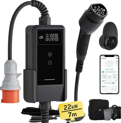 Obrázek produktu pro Nabíječka pro elektromobily, výkon 22 kW, flexibilní možnosti nabíjení, nástěnná verze 7M, TYP2