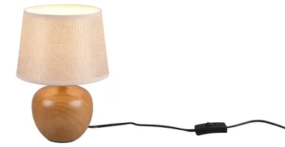 Zdjęcie produktu dla Lampa stołowa LUXOR brązowo-beżowa 1xE14x40W tkanina wym:26x18x18cm IP20 RL