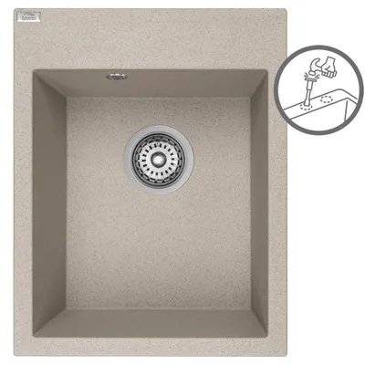 Produktbild von Laveo MONCHICHI SBO_410Y – Einbecken-Spüle, Beige