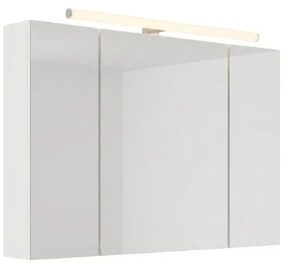 Obrázek produktu pro Zrcadlová skříňka do koupelny s osvětlením DJ502895, 90 x 16 x 60 cm, bílá