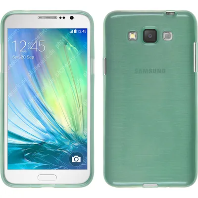 Produktbild von PhoneNatic Case kompatibel mit Samsung Galaxy Grand 3 - grün Silikon Hülle brushed + 2 Schutzfolien