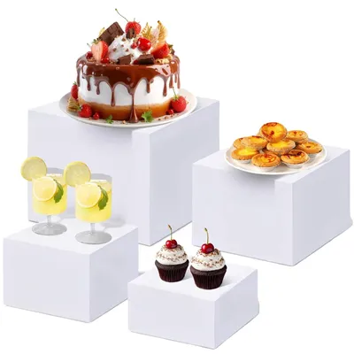 Productafbeelding van Buffetstandaard, display met meerdere niveaus, robuust acrylmateriaal, 4 stuks