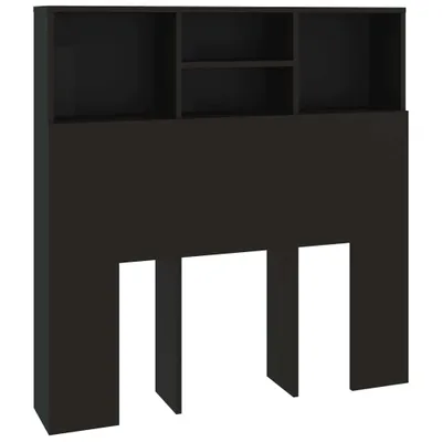 Immagine prodotto di vidaXL Testiera letto con ripiani Nero 100x19x103,5 cm