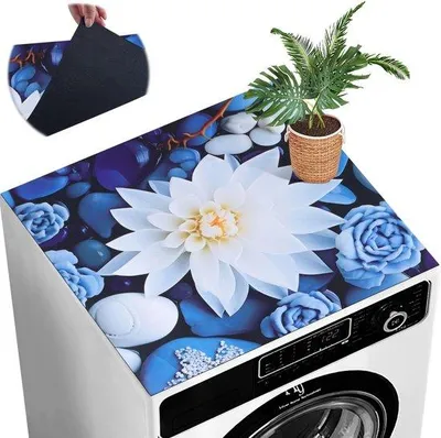 Zdjęcie produktu dla Pokrowiec ochronny na pralkę 60 x 60 cm, wodoodporny, antypoślizgowy, do pralek