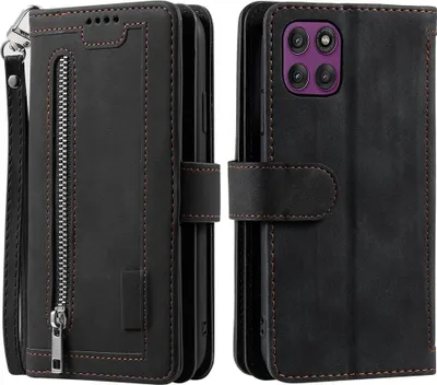 Produktbild von Motorola Edge 70 Hülle - Coverup Klapphülle mit Brieftasche - Schwarz